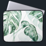 Tropisch palmgespleten lef laptop sleeve<br><div class="desc">"Splitst Leaf II" door Grace Popp. Met een gedempt palet tropische groen.</div>