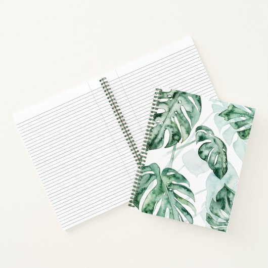 Tropisch palmgespleten lef notitieboek (Binnen)