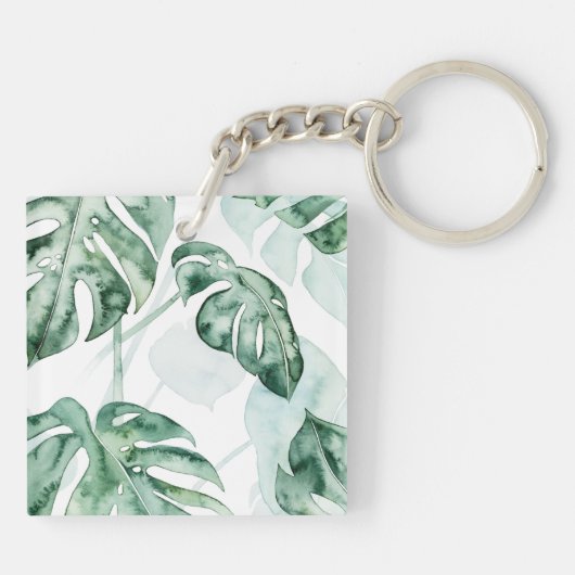 Tropisch palmgespleten lef sleutelhanger (Achterkant)