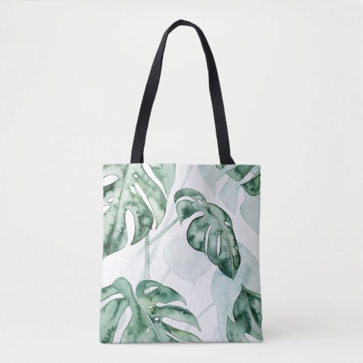 Tropisch palmgespleten lef tote bag (Voorkant)