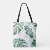 Tropisch palmgespleten lef tote bag (Achterkant)