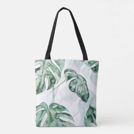 Tropisch palmgespleten lef tote bag (Achterkant)