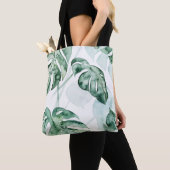 Tropisch palmgespleten lef tote bag (Dichtbij)