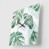 Tropisch palmgespleten lef vierkante klok (Hoek)