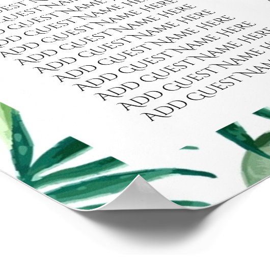 Tropisch palmgordel met uitsteeksels poster (Hoek)