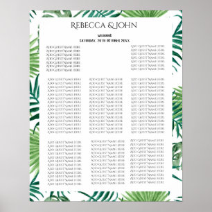 Tropisch palmgordel met uitsteeksels poster