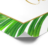 Tropisch palmgras Beach Island Weddenschap Poster (Hoek)