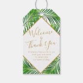 Tropisch palmgroen strand cadeaulabel (Voorkant)