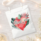 Tropisch palmhart dank u bruiloft gunst tas bedankzakje (Geknipt)