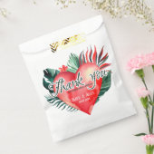 Tropisch palmhart dank u bruiloft gunst tas bedankzakje (Gezegeld)