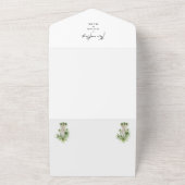 Tropisch palmhuwelijk all in one uitnodiging (Buitenkant)