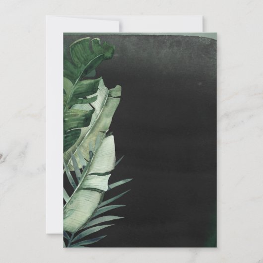 Tropisch palmhuwelijk kaart (Achterkant)