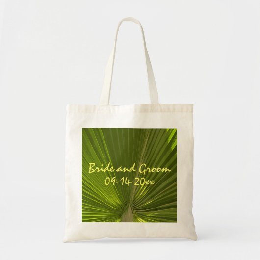 Tropisch palmhuwelijk tote bag (Voorkant)