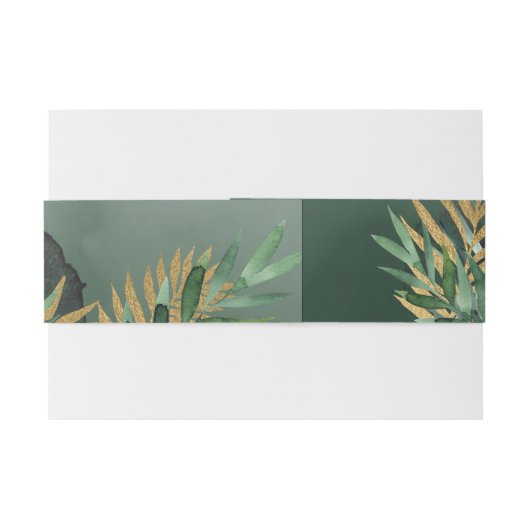 Tropisch palmhuwelijk uitnodigingen wikkel (Achterkant Voorbeeld)