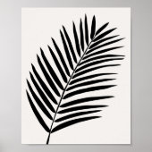 Tropisch palmleder, crème, wit en zwart poster (Voorkant)
