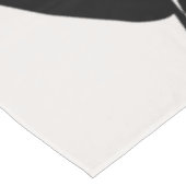 Tropisch palmleder, crème, wit en zwart tafelkleed (Gekanteld)