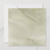 Tropisch palmleder Floral Green Square Weddenschap Kaart (Achterkant)