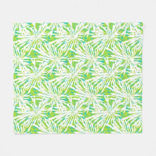 Tropisch palmlederen patroon fleece deken (Voorkant (Horizontaal))