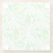 Tropisch palmlederen patroon glazen onderzetter (Achterkant)