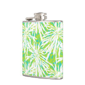 Tropisch palmlederen patroon heupfles (Links)