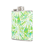 Tropisch palmlederen patroon heupfles (Links)