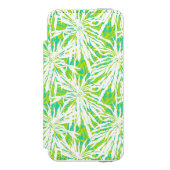 Tropisch palmlederen patroon incipio iPhone portemonnee hoesje (Voorkant Agenda)