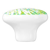 Tropisch palmlederen patroon keramische knop (Zijkant)