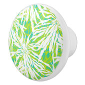 Tropisch palmlederen patroon keramische knop (Rechts)