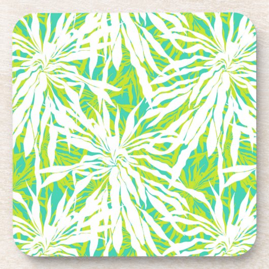 Tropisch palmlederen patroon onderzetter (Voorkant)