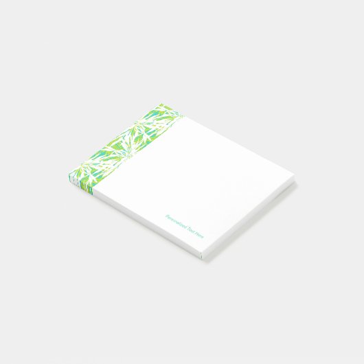 Tropisch palmlederen patroon post-it® notes (Schuin)