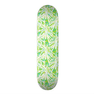 Tropisch palmlederen patroon skateboard