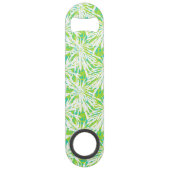 Tropisch palmlederen patroon speed flessenopener (Achterkant)