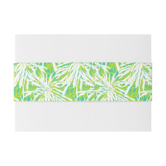 Tropisch palmlederen patroon uitnodigingen wikkel (Achterkant Voorbeeld)