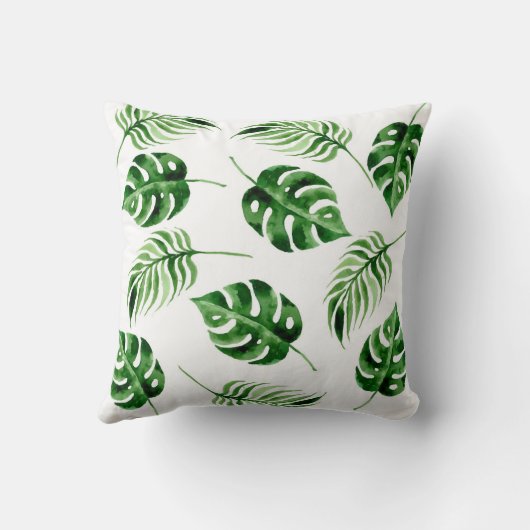 Tropisch palmlef-bestemmingshuwelijk kussen (Achterkant)