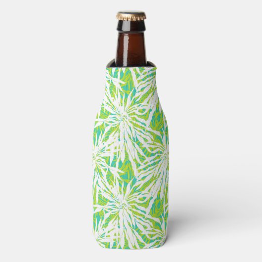 Tropisch palmleurenpatroon flesjeskoeler (Fles Voorkant)