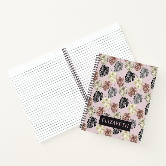 Tropisch palmleurenpatroon notitieboek (Binnen)