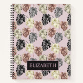 Tropisch palmleurenpatroon notitieboek (Voorkant)