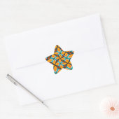 Tropisch palmleurenpatroon ster sticker (Envelop)