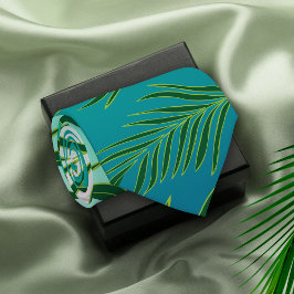 Tropisch palmleurenpatroon stropdas