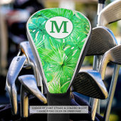 Tropisch palmmonogram Waterverf Golfheadcover