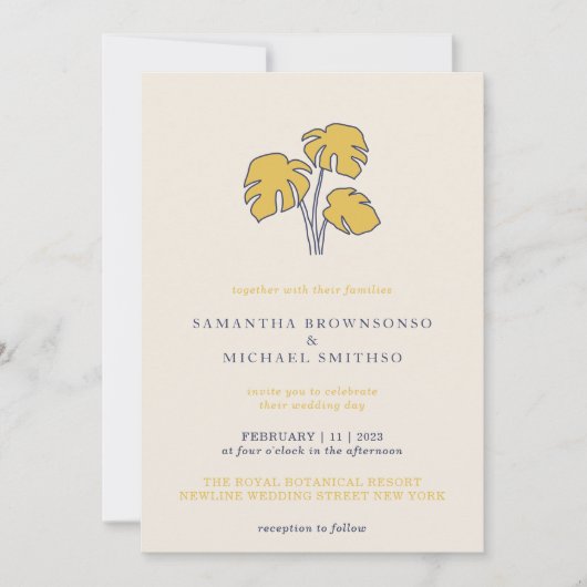 Tropisch palmpalm kaart (Voorkant)