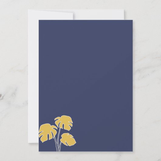 Tropisch palmpalm kaart (Achterkant)