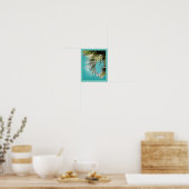 tropisch palmposter met tekst poster (Keuken)