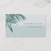 Tropisch palmrond colorblok visitekaartje (Voorkant)