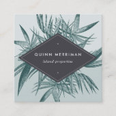 Tropisch palmrond vierkante visitekaartje (Voorkant)