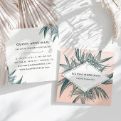 Tropisch palmrond vierkante visitekaartje