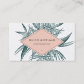 Tropisch palmrond visitekaartje (Voorkant)