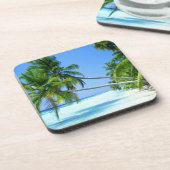 Tropisch palmstrand! drankjes onderzetter (Linkerzijde)