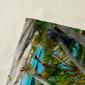 Tropisch palmstrand in de Stille Oceaan Strandlaken (In situ)