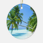 Tropisch palmstrand! keramisch ornament (Links)